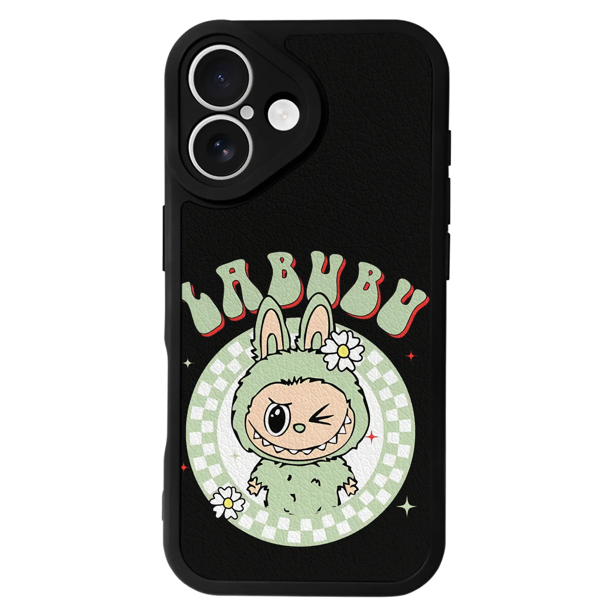 ラブブ グッズ ラブブ - IPhone 16シリーズ対応 ・ シリコンスマホケース ・ レザー調 ・ 高精度フィット ・ 耐衝撃 ・ ワイヤレス充電対応 ・ 精密カット